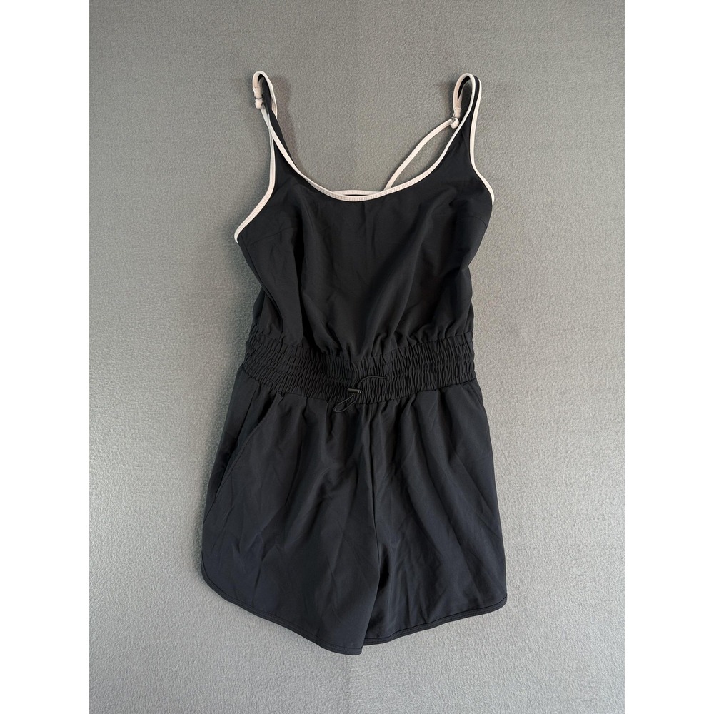 Abercrombie & Fitch Romper Womens ST Black Elastic Waist Adjustable Straps